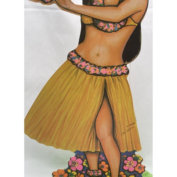 Vintage 1979 BEISTLE Hawaii Aloha Hula Girl Ukulele Die Cut Wall Hangings 14” - Picture 3 of 16